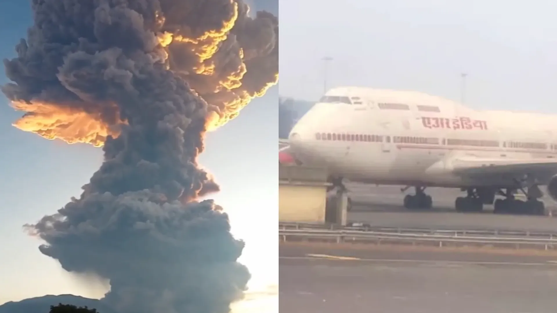 air india flight going to indonesia bali returned to delhi after volcano eruption
